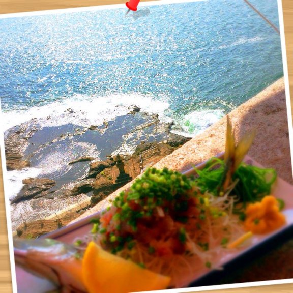 岩屋の眺望と鯵のたたき@江ノ島