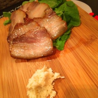 味噌漬けベーコン!!<br>山わさびが美味しい!!