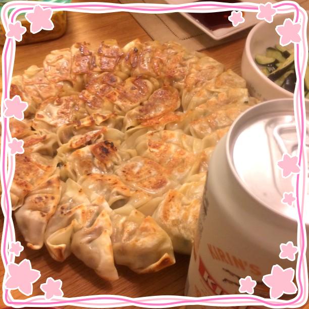 餃子にはビールでしょう。