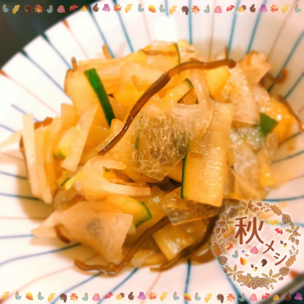 冬瓜と胡瓜の塩昆布和え