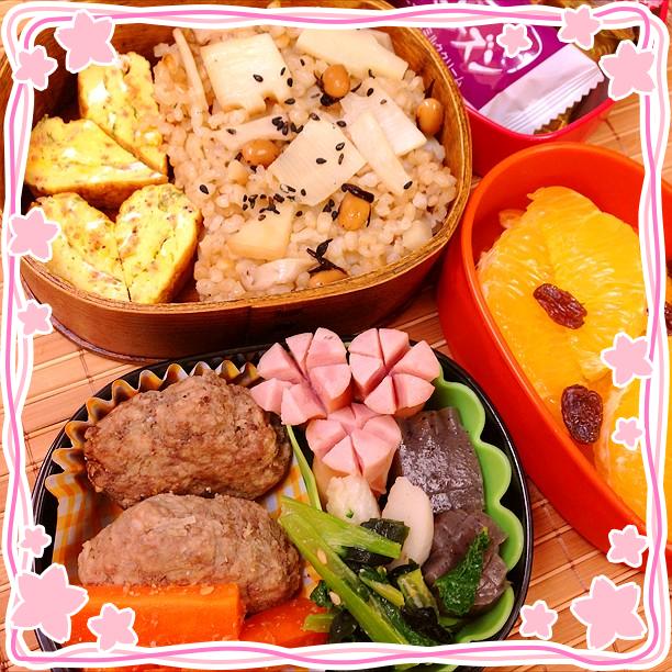 地元の筍GET！なので、筍エリンギ炊込みご飯。
