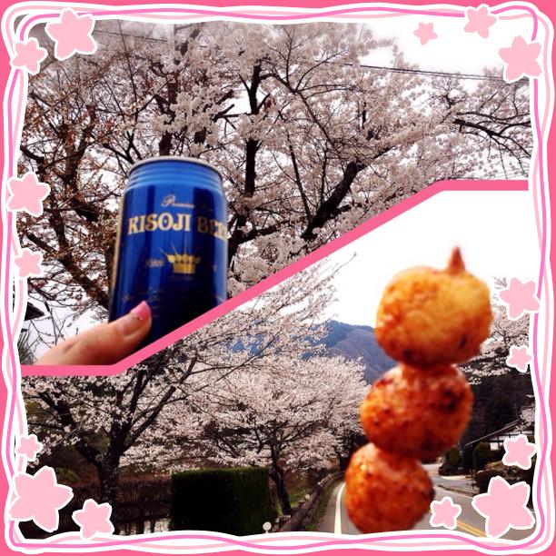 今日は馬籠のお花見♪♪♪
地ビールと五平餅で(〃艸〃)ﾑﾌｯ