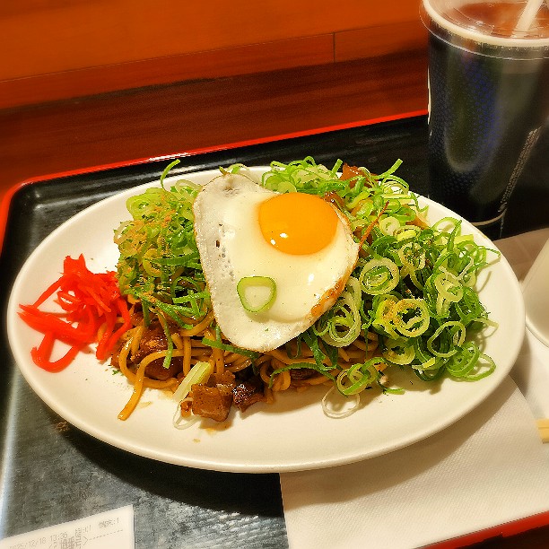 ねぎ玉ぼっかけ焼きそば🍳