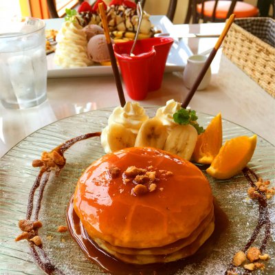 つきさむパンケーキ 金のスプーン カフェ