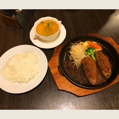 オクトパス ガーデン 新川駅 ハンバーグ