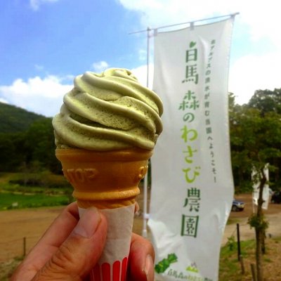 白馬森のわさび農園 アイスクリーム