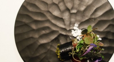 インスタレーションテーブル エンソ ラシンメトリー ドゥ カルム 野町駅 フランス料理