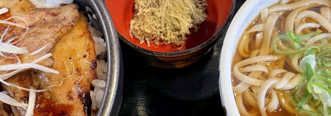 豚丼と摩周そば　くまうし