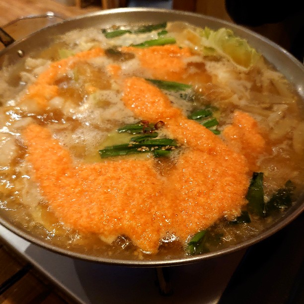 明太とろろもつ鍋♪